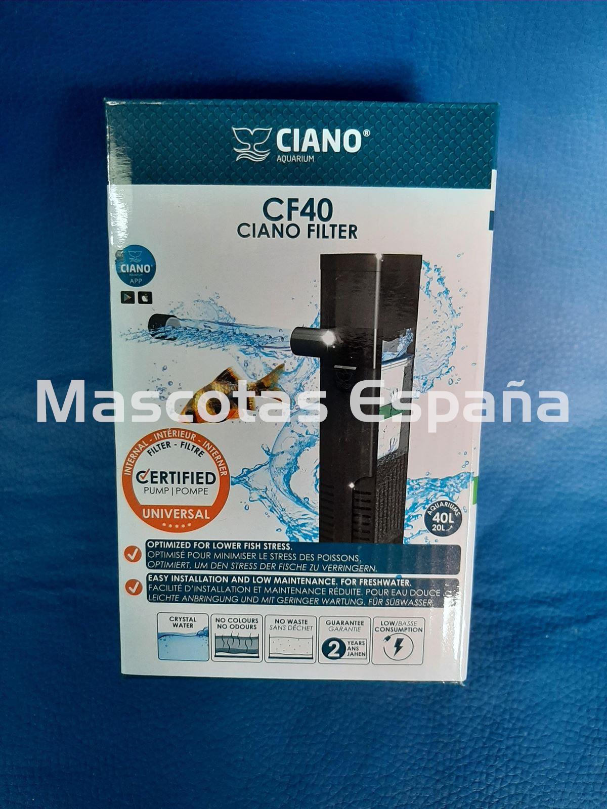 CIANO Filtro Interior Acuario CF40 - Imagen 1