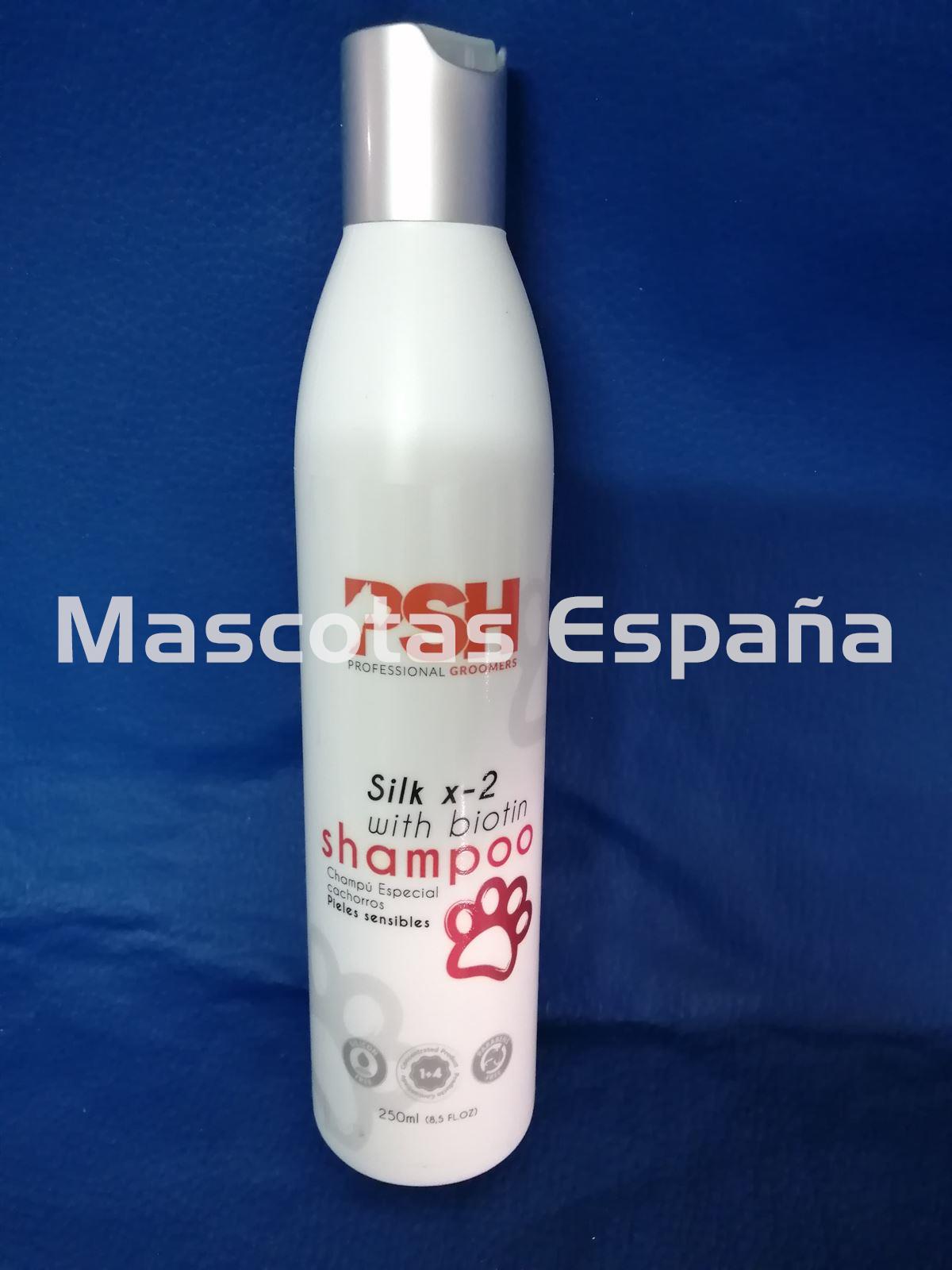 PSH Silk X-2 With Biotin Shampoo (Champú Especial Cachorros) Pieles Sensibles 250ml - Imagen 1