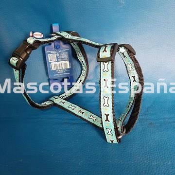 RECORD Arnés H Nylon Ajustable Huesos S Azul - Imagen 1