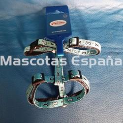 RECORD Arnés H Nylon Ajustable Huesos XS Azul - Imagen 1