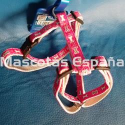 RECORD Arnés H Nylon Ajustable XS Fucsia - Imagen 1