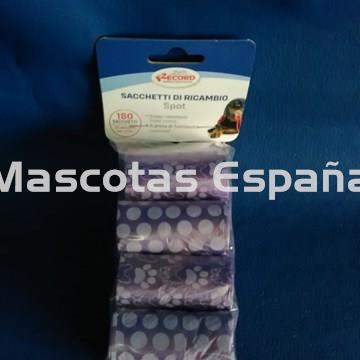 RECORD Bolsas Higiénicas Modelo Spot Pack 9 Rollos (20 Bolsas/Rollo) Malva - Imagen 1