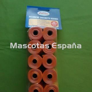 RECORD Bolsas Higiénicas Pack 10 Rollos NARANJA - Imagen 1