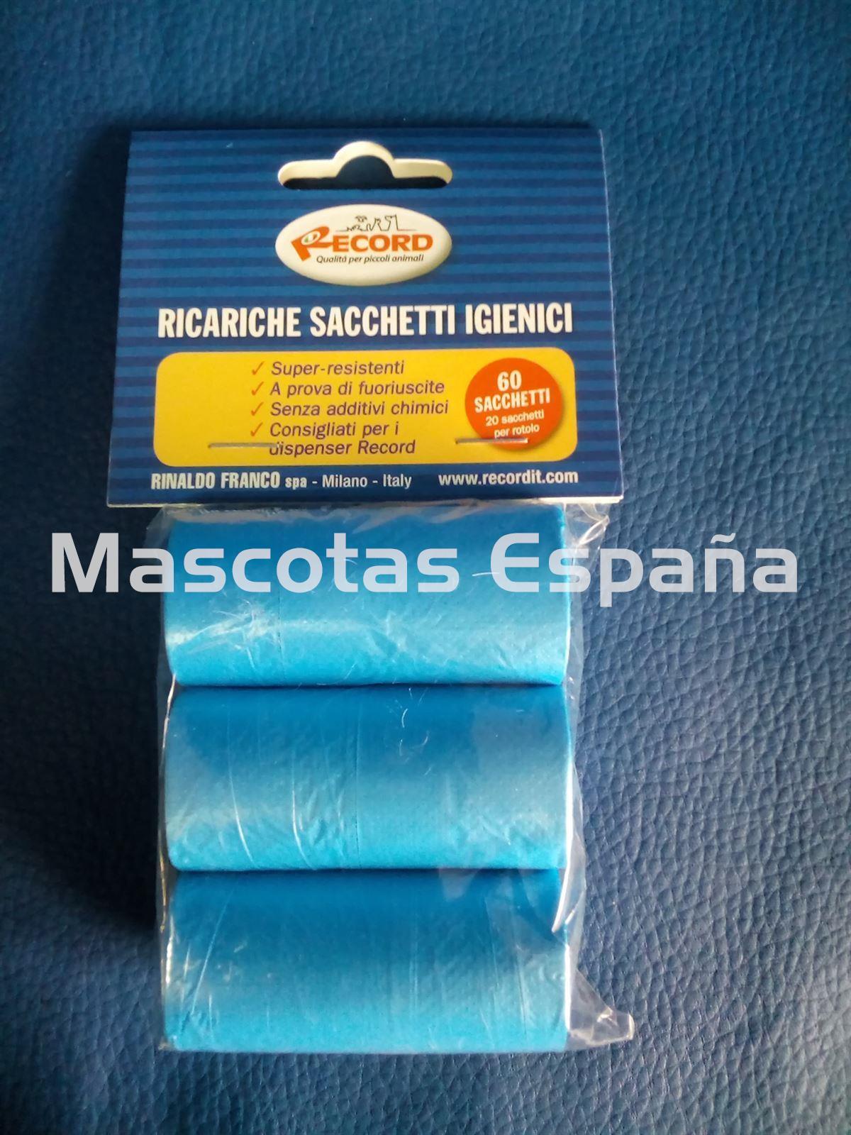 RECORD Bolsas Higiénicas Pack 3 Rollos AZUL - Imagen 1