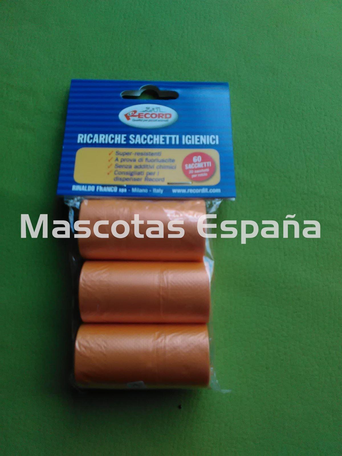 RECORD Bolsas Higiénicas Pack 3 Rollos NARANJA - Imagen 1