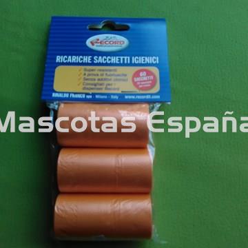 RECORD Bolsas Higiénicas Pack 3 Rollos NARANJA - Imagen 1