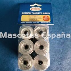RECORD Bolsas Higiénicas Pack 6 Rollos (20 Bolsas/Rollo) GRIS - Imagen 1