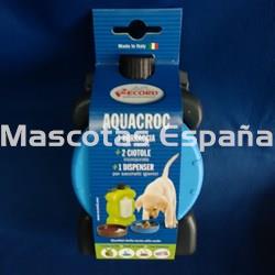 RECORD Cantimplora con dos Comederos y Porta Bolsas 0.4L Negro - Imagen 1