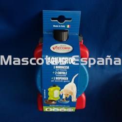 RECORD Cantimplora con dos Comederos y Porta Bolsas 0,4L Rojo - Imagen 1