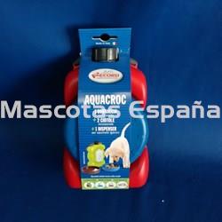 RECORD Cantimplora Dos Comederos con Porta Bolsas 1L Rojo - Imagen 1