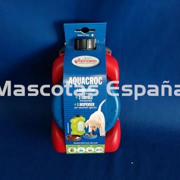 RECORD Cantimplora Dos Comederos con Porta Bolsas 1L Rojo - Imagen 1