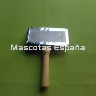 RECORD Carda Metálica con Mango Madera P (11,5x9cm) - Imagen 1