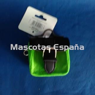RECORD Dispensador Bolsas en Fieltro con Mosquetón (Negro/Verde) - Imagen 1