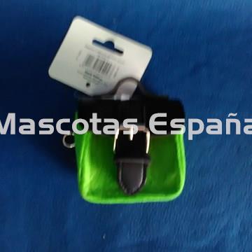 RECORD Dispensador Bolsas en Fieltro con Mosquetón (Negro/Verde) - Imagen 1