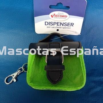 RECORD Dispensador Bolsas en Fieltro con Mosquetón (Negro/Verde) - Imagen 2