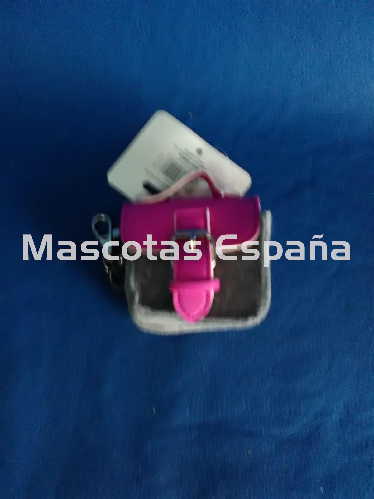 RECORD Dispensador Bolsas en Fieltro con Mosquetón (Rosa/Gris) - Imagen 1