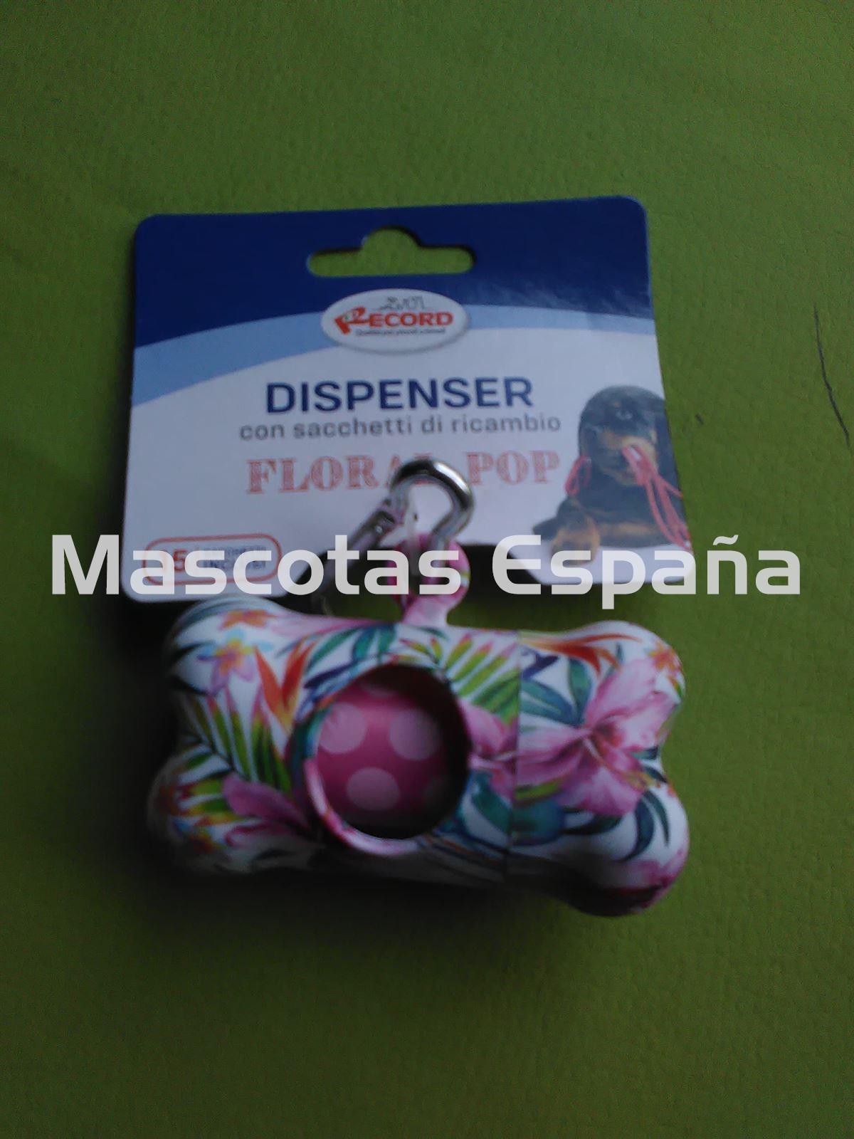 RECORD Dispensador Bolsas Floral Pop + Rollo 15 Bolsas - Imagen 1