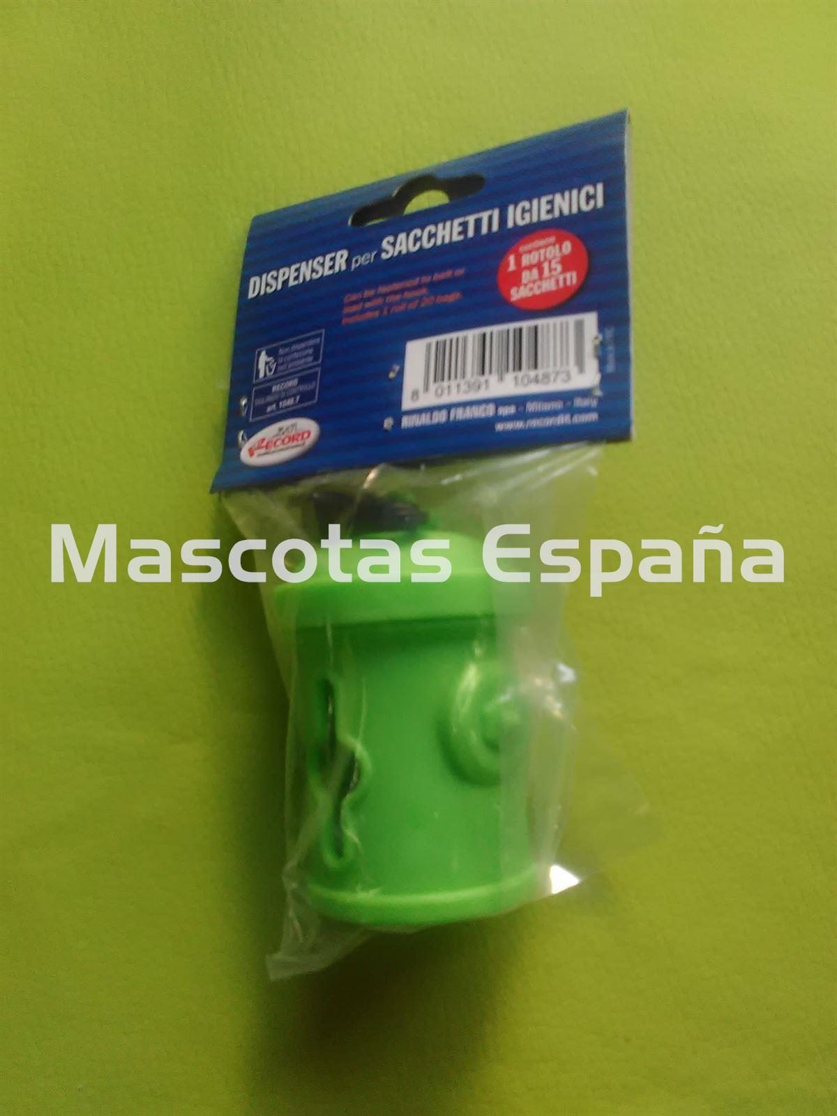 RECORD Dispensador Hidrante (Verde) Con rollo 15 Bolsas - Imagen 1
