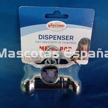 RECORD Dispensador Hueso METAL POP + Rollo 15 Bolsas - Imagen 2