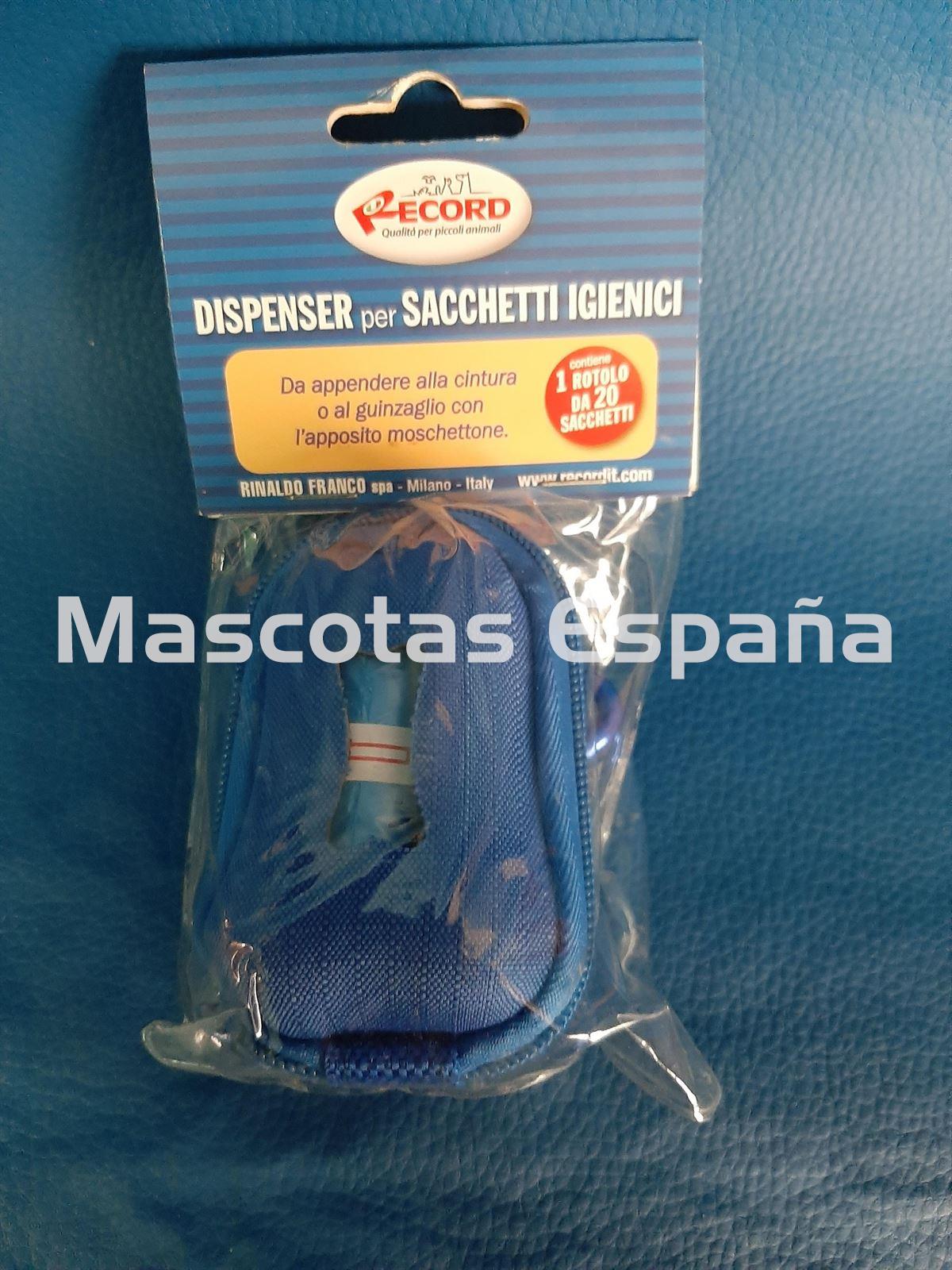RECORD Dispensador Nylon (Azul) Con rollo 20 Bolsas - Imagen 1