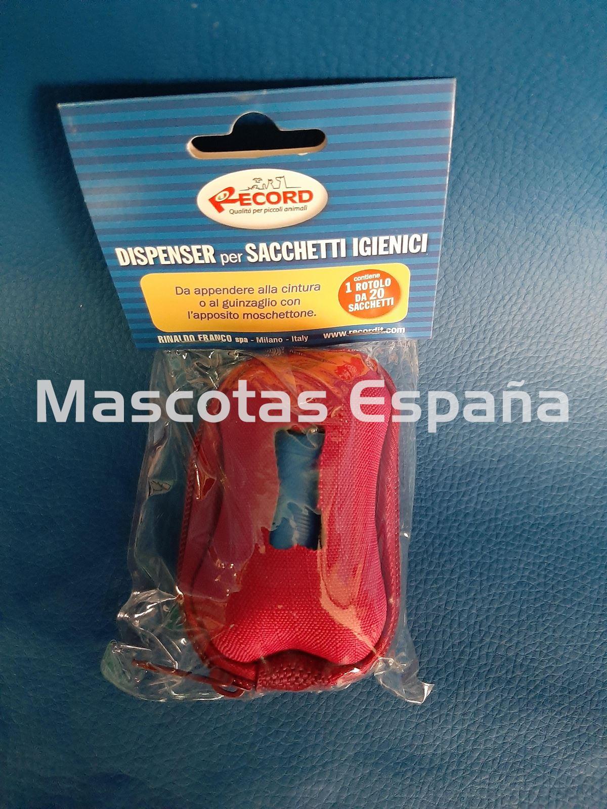 RECORD Dispensador Nylon Hueso (Rojo) + Rollo 20 bolsas - Imagen 1