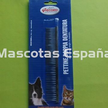 RECORD Peine Doble Dentadura Metálico 16cm - Imagen 1