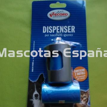 RECORD Porta Bolsas Cubo con Dos Rollos de 20 Bolsas (Gris) - Imagen 1