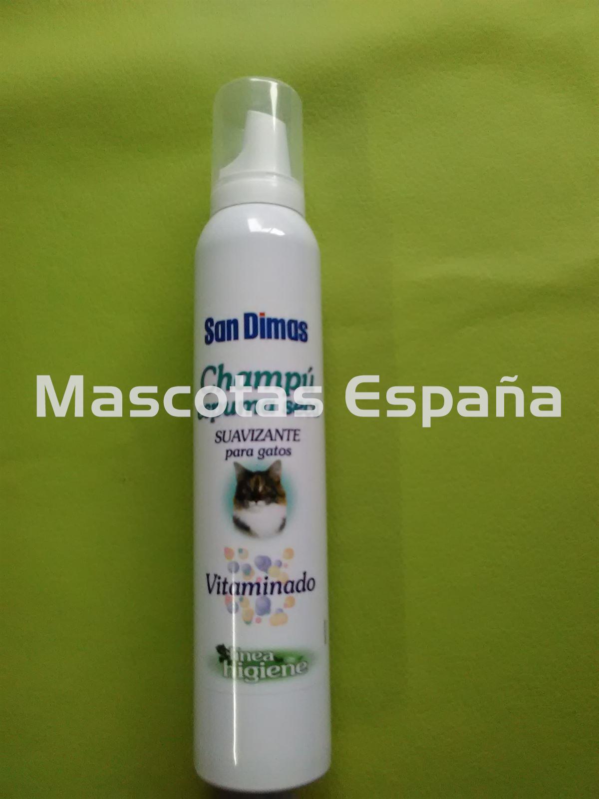 SAN DIMAS Champú Espuma Seca Suavizante para Gatos 200ml - Imagen 1