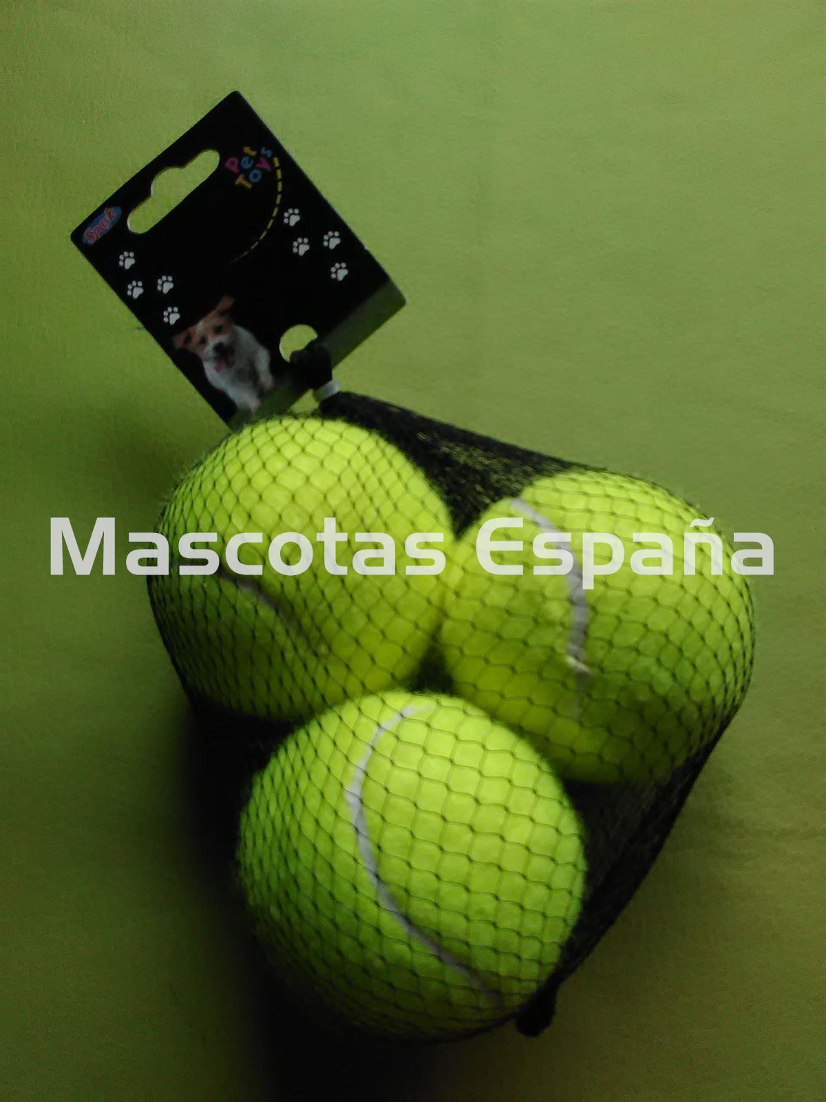 SAN DIMAS Juguete Pelota Tenis M (Malla 3 unidades) - Imagen 1