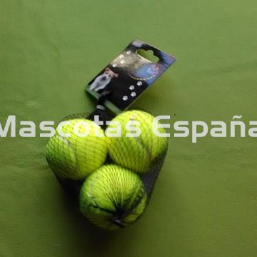 SAN DIMAS Juguete Pelota Tenis P (Malla 3 Unidades) - Imagen 1