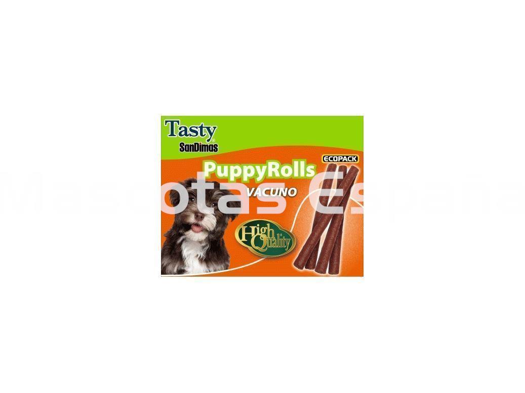 San dimas tasty snack puppy rolls vacuno caja 40 unidades chuches en barras de vacuno - Imagen 1